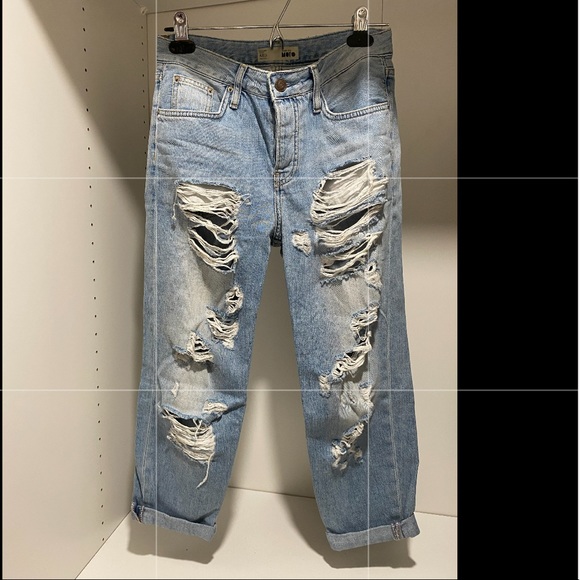 Topshop Denim - Topshop Ripped Boyfriend Jeans